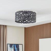 Lucande Aeloria ceiling light, black, iron, 50 cm, E27