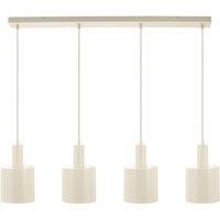 Lindby hanging light Ovelia, beige, 4-bulb, metal, E27