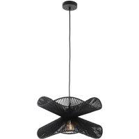Lindby pendant light Valdorin, black, paper, 40 cm, E27