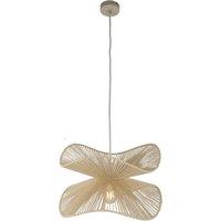 Lindby pendant light Valdorin, beige, paper, 40 cm, E27