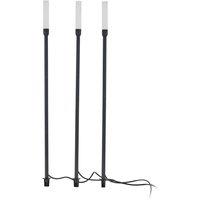 Lindby LED solar light Balian, set of 3, black, aluminium, 3000K