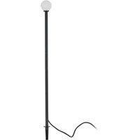 Lindby LED solar light Freydis, black, aluminium, 2,000 K