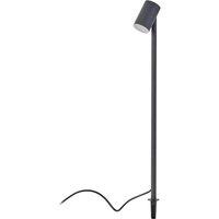 Lindby LED solar light Myric, black, aluminium, 3,000 K