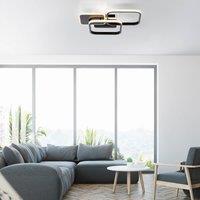 JUST LIGHT. GmbH LED ceiling light Sevent, angular, 3,000 K, black