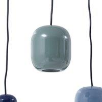Lucande pendant light Narion, 7-bulb, colourful, metal, GU10