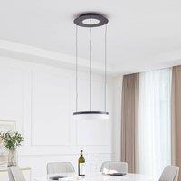 Lucande Smart LED pendant light Squillo black Tuya RGBW CCT