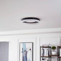 Lucande Smart LED ceiling lamp Squillo black Tuya RGBW CCT