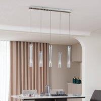 Lucande LED ceiling light Korvitha, 5-bulb, grey, glass