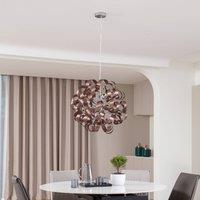 Lucande hanging light Kaelor, 60 cm, copper-coloured, aluminium