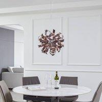 Lucande hanging light Kaelor, 46 cm, copper-coloured, aluminium