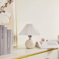 Lindby table lamp Kerimi, ceramic, cream