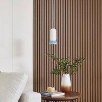 Lindby pendant light Kerimi, cream/blue, 1-bulb