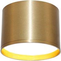Lindby LED spotlight Nivoria, 12 cm, gold-coloured, metal