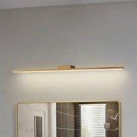 Lucande Kivana LED mirror lamp, copper, metal, 90 cm, IP44