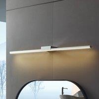 Lucande Kivana LED mirror lamp, chrome, metal, 90 cm, IP44
