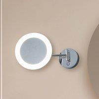 Lucande LED cosmetic mirror Fyria, chrome, steel, CCT