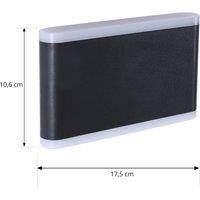Lindby Smart LED outdoor wall light Elvi, CCT, RGB, Tuya, IP54