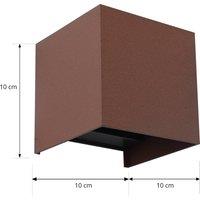 Lindby Smart LED outdoor wall lamp Dara rust angular CCT RGB Tuya