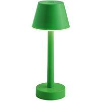 Lindby LED rechargeable lamp Gaja, green, USB, IP44, RGBW, dimmable