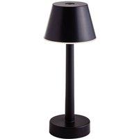 Lindby LED rechargeable light Gaja, black, USB, IP44, RGBW, dimmable.