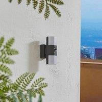 Lindby LED outdoor wall light Alaric, aluminium, anthracite, sensor
