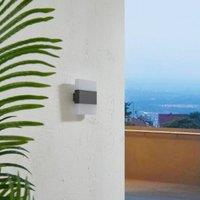 Lindby Branor LED outdoor wall light, aluminium, anthracite, IP54