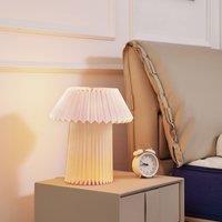 Lindby table lamp Magali, pink, paper, 34 cm, E14