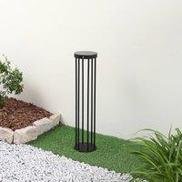 Lucande Evelis LED solar path lamp, black, aluminium, sensor