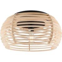 Lindby Ediz ceiling light, 1-bulb, E27, wood, 44.4 cm