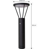 Lucande Elario solar-powered LED pathway lamp, 80 cm, CCT, sensor