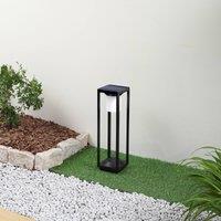 Lucande LED solar path light Nilea, 50 cm, black, sensor
