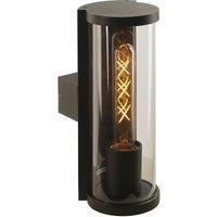 Lucande outdoor wall light Zanta, height 28.2 cm, IP65, black