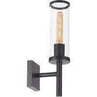 Lucande outdoor wall light Zanta, height 39 cm, IP54, black