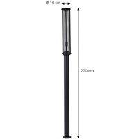 Lucande outdoor light Alivaro, black, 220 cm, E27, IP65