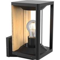 Lucande Candina outdoor wall light, black, aluminium, IP65