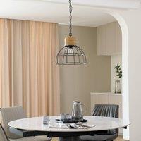 Lindby Lucande pendant light Arinthea, E27, black, steel, cage
