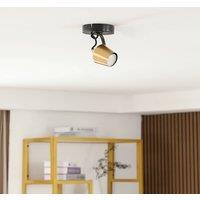 Lindby downlight Sylveria, 1.flg., black/gold, iron