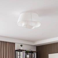 Lindby ceiling light Eryndor, white, textile, 47 cm, E27
