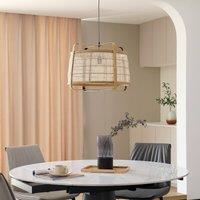 Lindby pendant light Liriana, bamboo, iron, 45 cm, E27