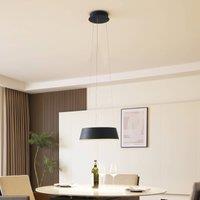 Lucande LED pendant light Belsar, black, aluminium, CCT