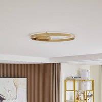 Lucande Smart LED ceiling light Moise, gold, CCT, Tuya