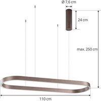Lucande Smart LED pendant light Melinay, coffee, CCT, Tuya