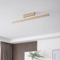 Lucande Smart LED ceiling light Mylosh, gold, CCT, Tuya