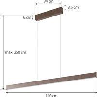 Lucande Smart LED pendant light Mylosh, coffee, CCT, Tuya