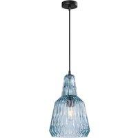 Lindby pendant light Belarion, blue, 1-bulb, glass, 23 cm