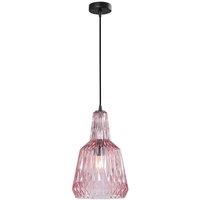 Lindby pendant light Belarion, pink, 1-bulb, glass, 23 cm