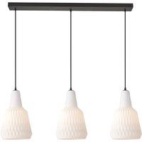 Lindby pendant light Belarion, opal, 3-bulb, glass, 23 cm