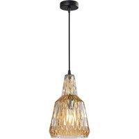 Lindby pendant light Belarion, amber, glass, 23 cm