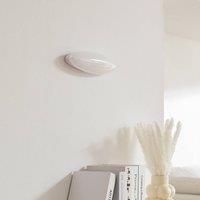 Lucande LED wall light Leihlo, white, plastic, 8 cm high