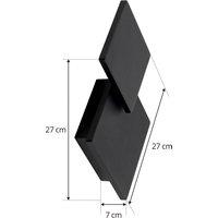 Lucande LED wall light Elrik, black, 27 cm high, metal